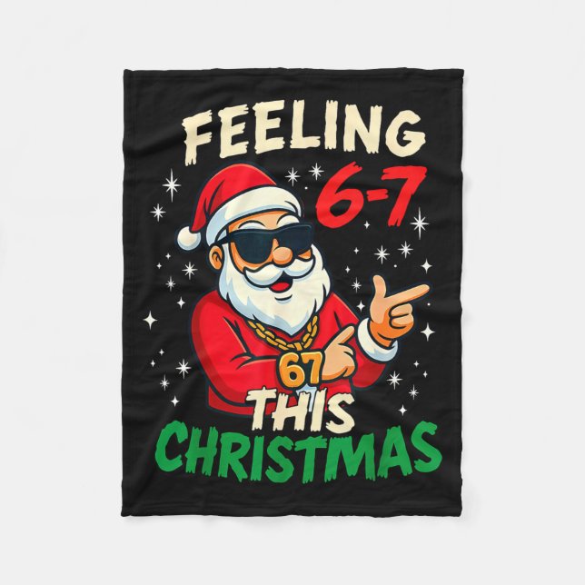 Funny Feeling 67 This Christmas Six Seven Meme Kid Fleecefilt (Framsidan)