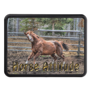Funny Feisty Chestnut Ranch Horse Attitude Skydd För Dragkrok