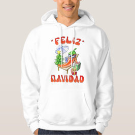 Funny Feliz Navidad Cute jul Chili Hoodie