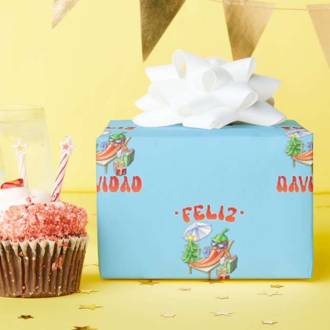 Funny Feliz Navidad Cute jul Chili Presentpapper (Födelsedagsfest)