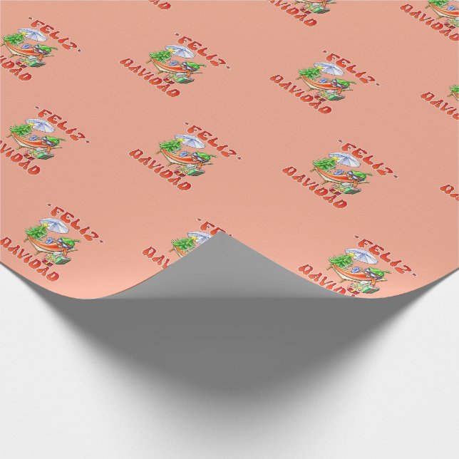 Funny Feliz Navidad Cute jul Chili Presentpapper (Hörn)