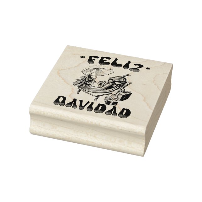 Funny Feliz Navidad Cute jul Chili Stämpel (Stämpel)