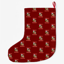 Funny Feliz Navidad Cute jul Chili Stor Julstrumpa