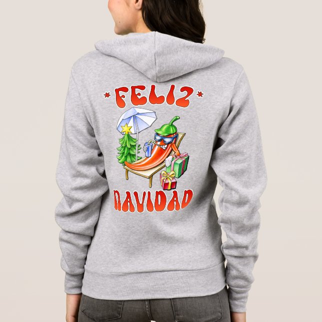 Funny Feliz Navidad Cute jul Chili T Shirt (Baksida)