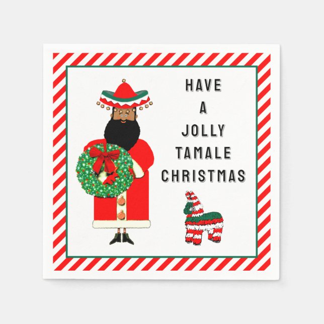 Funny Feliz Navidad Fiesta Pappersservett (Framsidan)