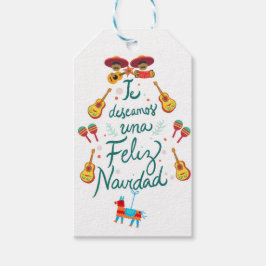 Funny feliz navidad presentetikett