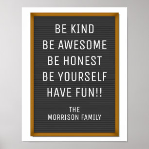 Funny Felt Brev board Din Anpassningsbar Text, cit Poster