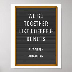 Funny Felt Brev board Din Anpassningsbar Text Poster