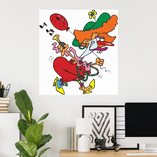 Funny Female Clown Poster (Skapare uppladdad)