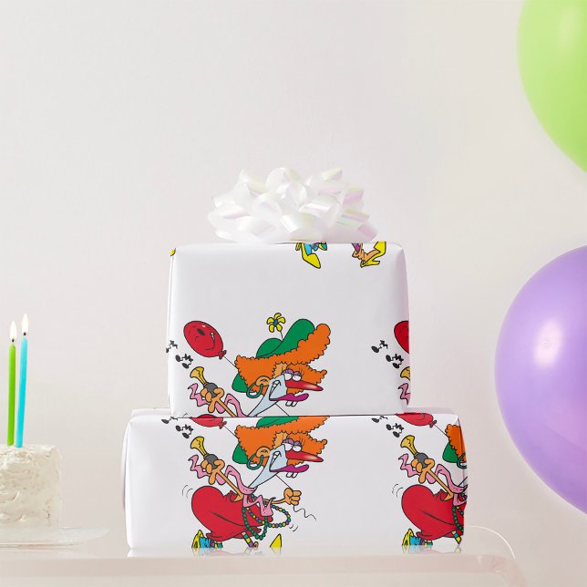 Funny Female Clown Presentpapper (Skapare uppladdad)