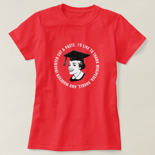 Funny Female Student Gratitude Tee Shirt (Design framsida)