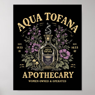 Funny feminist Aqua Tofana Apothecary Vintage Wome Poster
