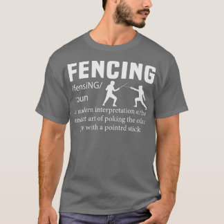 Funny Fencer Design Dictionary med fans 1 T Shirt