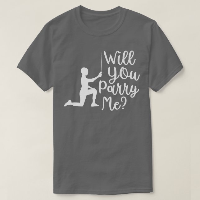Funny Fencer Fencing Groom Bride Rapier Saber Duel T Shirt (Design framsida)