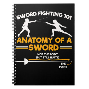 Funny Fencer Humor Sword Sports Fencer Anteckningsbok