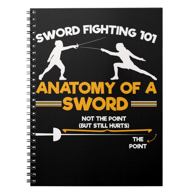 Funny Fencer Humor Sword Sports Fencer Anteckningsbok (Framsidan)