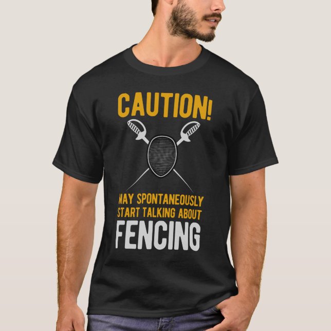Funny Fencing T Shirt (Framsida)