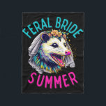 Funny Feral Bride Summer Cute Possum Bride to be O Fleecefilt<br><div class="desc">Funny Feral Bride Summer Cute Possum Bride to be Opossum</div>