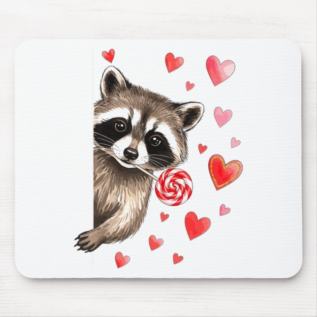 Funny Feral Raccoon Valentine's Day Sarcastic Humo Musmatta (Framsidan)