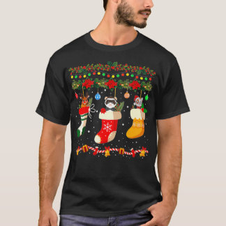 Funny Ferret Xmas Socks Ferret Lover Christmas T Shirt