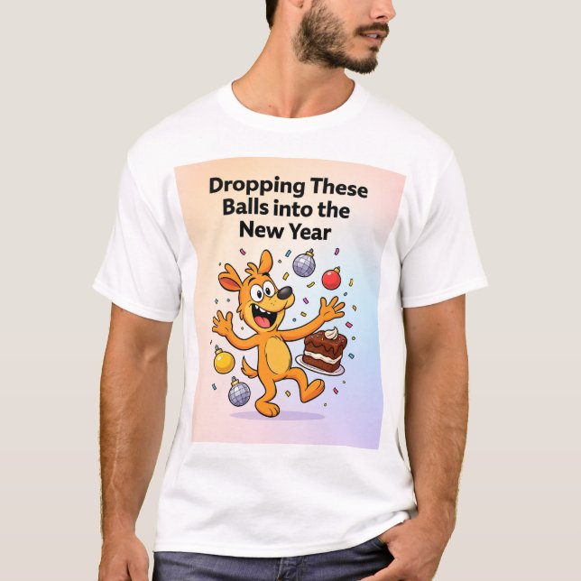 Funny Festive Cartoon T Shirt (Framsida)