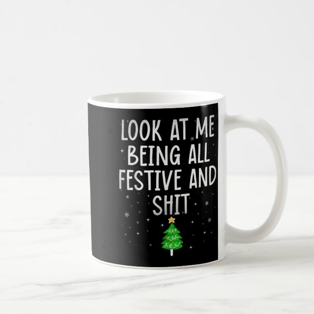 Funny Festive Christmas Shirt Holiday Humor For Me Kaffemugg (Höger)