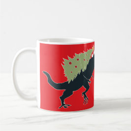 Funny Festive Dino Christmas Kaffemugg