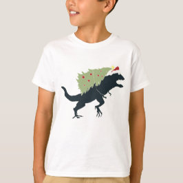 Funny Festive Dino Christmas T Shirt