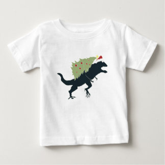 Funny Festive Dino Christmas T Shirt