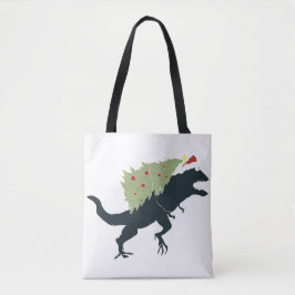Funny Festive Dino Christmas Tygkasse