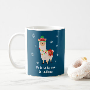 Funny Festive Llama Pun-jul Kaffemugg
