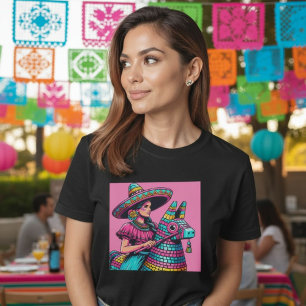 Funny Festive Mexican Fiesta Piñata Shirt T Shirt
