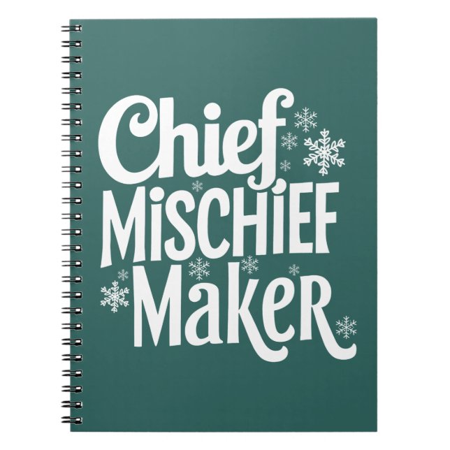 Funny Festive Notebook Anteckningsbok (Framsidan)