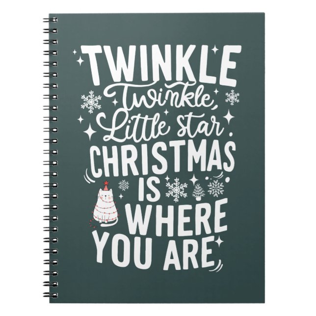 Funny Festive Notebook Anteckningsbok (Framsidan)