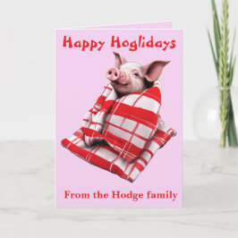 Funny Festive Pigs in Blankets Christmas Animal Lo Kort