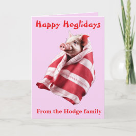Funny Festive Pigs in Blankets Christmas Animal Lo Kort