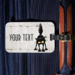 Funny Fierce Black Cat Cartoon  Bagagebricka<br><div class="desc">Funny Fierce Black Cat Cartoon Character looking menacing. Original Vector Art Design © BluedarkArt TheChameleonArt.</div>