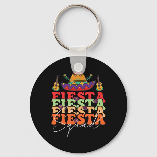 Funny Fiesta Squad Cinco De Mayo Mexican Party Cin Nyckelring (Framsida)