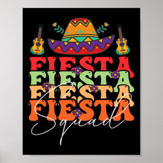 Funny Fiesta Squad Cinco De Mayo Mexican Party Cin Poster
