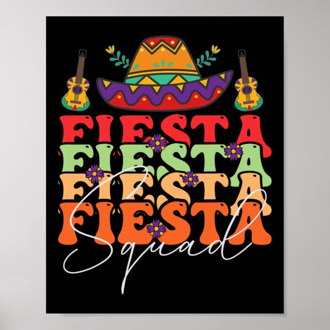 Funny Fiesta Squad Cinco De Mayo Mexican Party Cin Poster (Framsidan)
