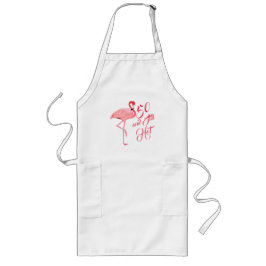 Funny Fiftieth 50th Birthday Flamingo Långt Förkläde