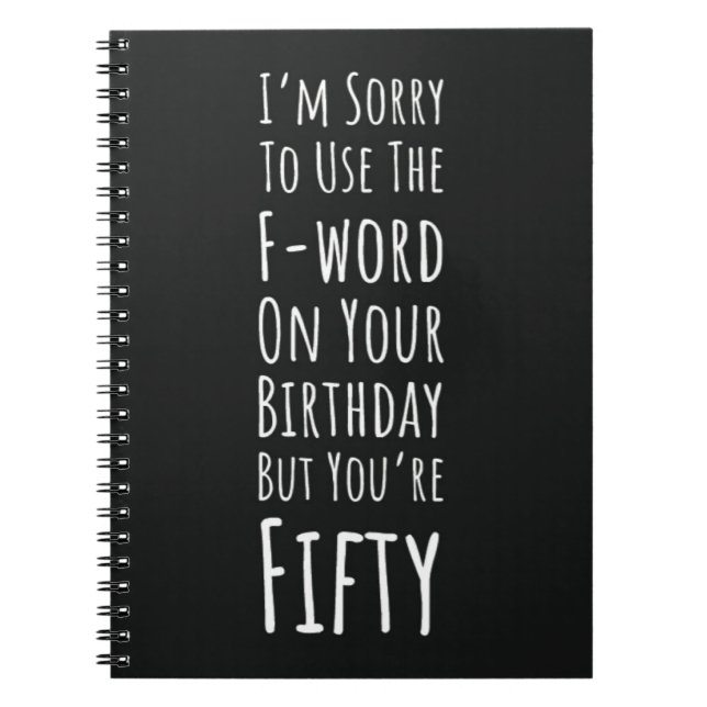 Funny Fiftieth Birthday Gifts Fifty 50th Humorous Anteckningsbok (Framsidan)