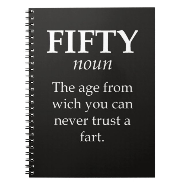 Funny Fifty Birthday Gifts Humor 50 Years Old 50th Anteckningsbok (Framsidan)