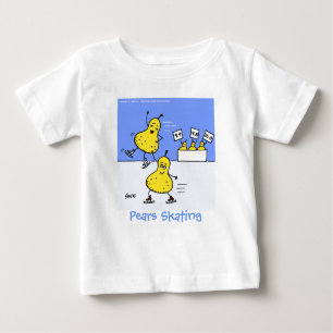 Funny Figur Skater Cute Tecknad Pears Sker T Shirt