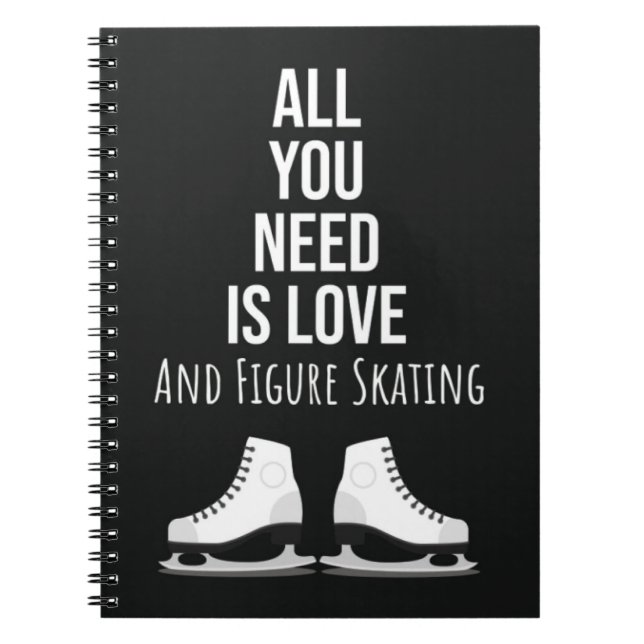 Funny Figure Skating Gifts Humor Ice Skater Winter Anteckningsbok (Framsidan)
