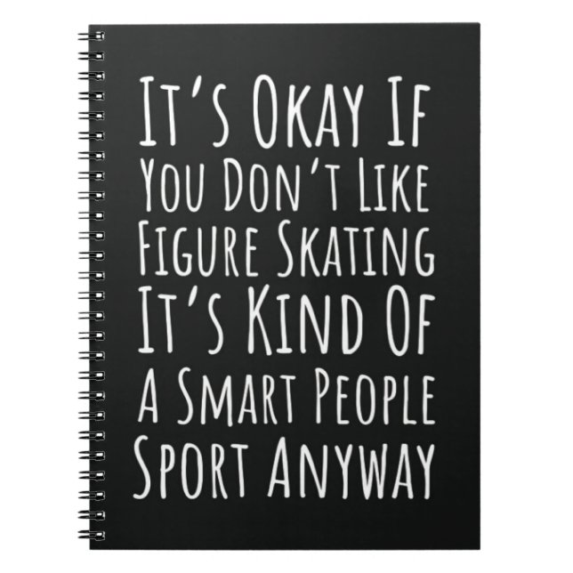 Funny Figure Skating Gifts Winter Sports Skater Anteckningsbok (Framsidan)
