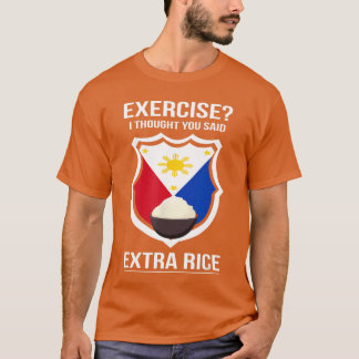 Funny Filipina Filipino Food Joke Rice Philippines T Shirt