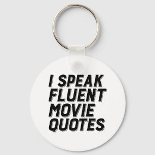Funny Film Älskare Humor I talar flytande filmcita Nyckelring