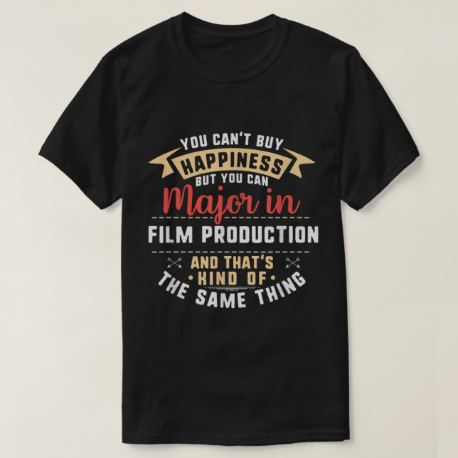 Funny Film Production Major Student Shirt Graduati T Shirt (Design framsida)