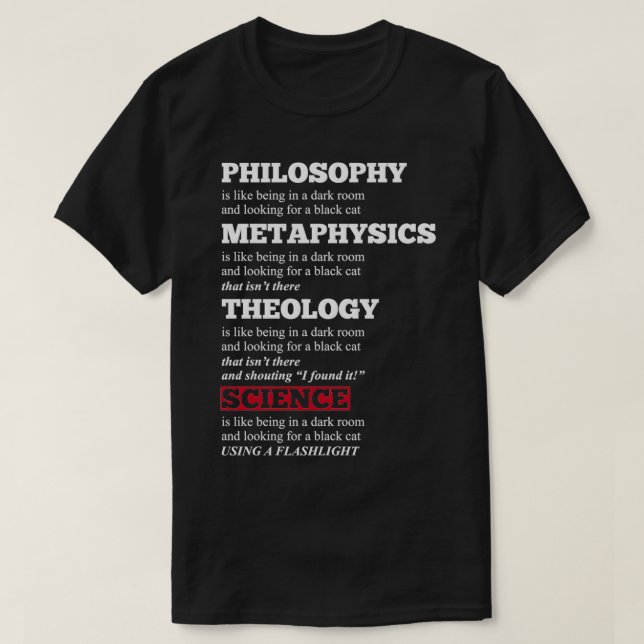 Funny filosofi Metaphysics Teology Science Joke T Shirt (Design framsida)